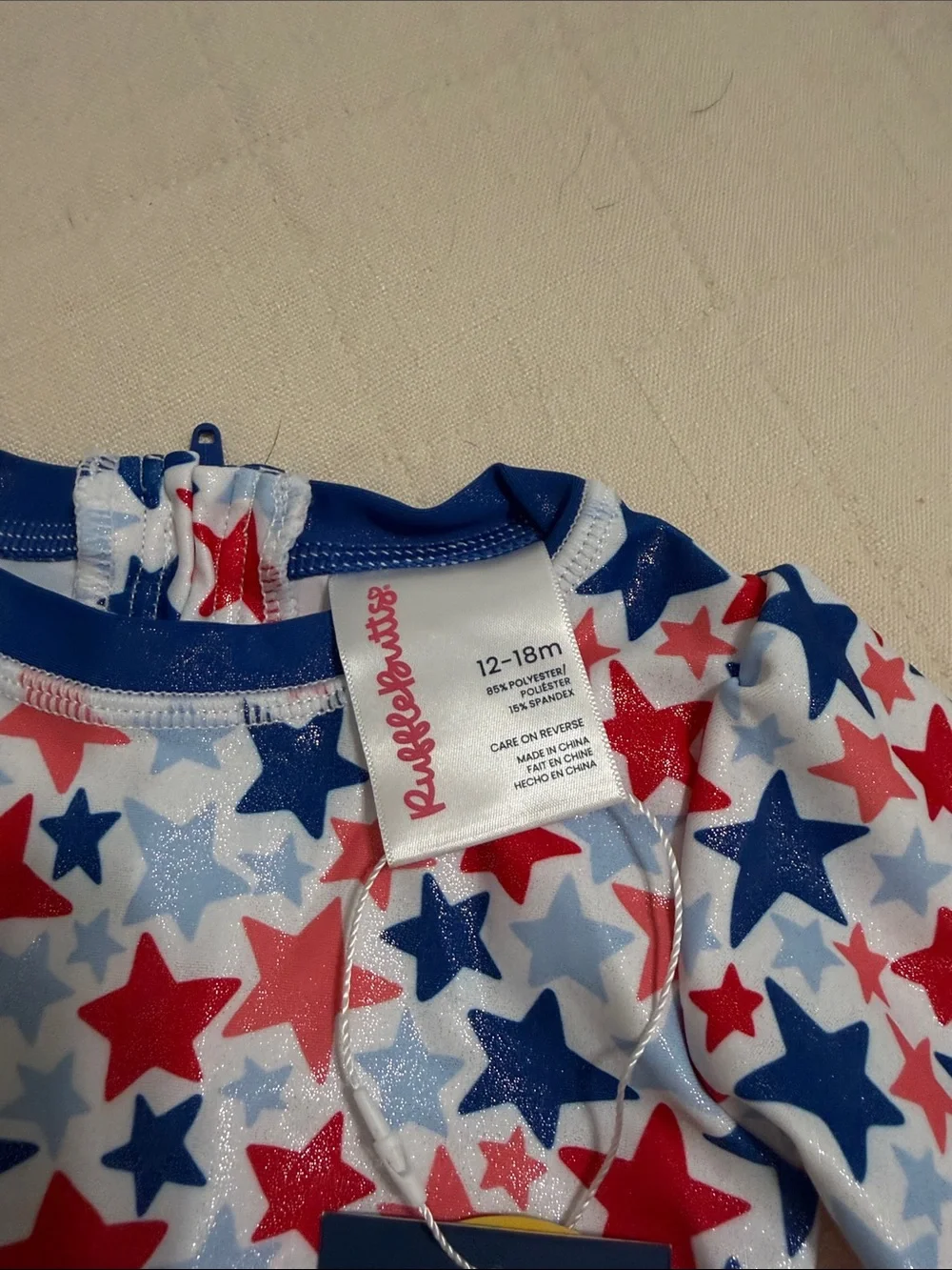 Ruffle Butts Red Blue White Star One-Piece Swim